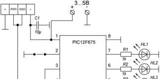 Najjednoduchší jednopríkazový model rádiového riadiaceho obvodu (3 tranzistory) 4-príkazový modelový riadiaci obvod