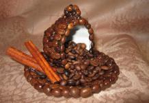 Πάνελ με κόκκους καφέ - ένα βήμα προς βήμα master class για τη δημιουργία διακοσμήσεων με τα χέρια σας Δέντρο πάνελ από κόκκους καφέ