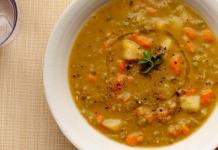 Pea soup - Recipes for making delicious soup with smoked meats Pea soup without meat in