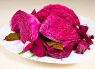 Georgian pickled cabbage with beets: recipe