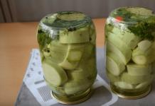 Zucchini pickled for the winter: cooking recipes Classic recipe for pickled zucchini for the winter