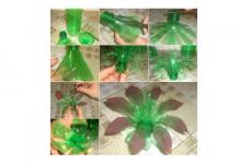 DIY flowers from plastic bottles