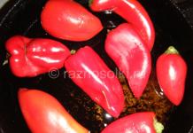 Fried peppers marinated for the winter recipe