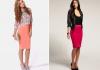 What to wear with a coral skirt - the main question of summer