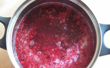 Lingonberry compote for the winter