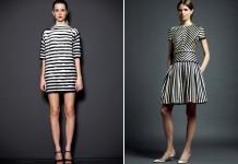 What to wear with a striped dress: a look for going out and for every day