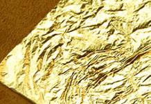 What is gold leaf - composition and production, application technology on various surfaces