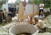 Do-it-yourself septic tank for a house or a summer residence from concrete rings: diagram, calculation and installation Scheme for connecting a septic tank from concrete rings