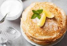 Thick pancakes with kefir - grandma's recipe