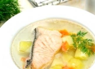 Recipe: Pink salmon soup - homemade