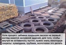 The technology of building a foundation from tires