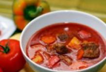 How to cook borscht with stew Recipe for borscht without cabbage with stew